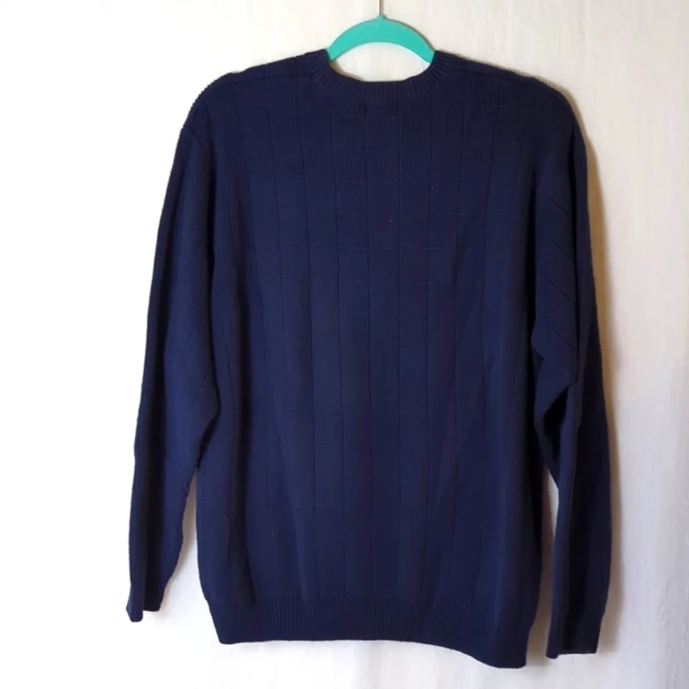 IZOD Men's Navy Cotton Sweater Large